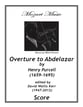 Overture to Abdelazar Orchestra sheet music cover